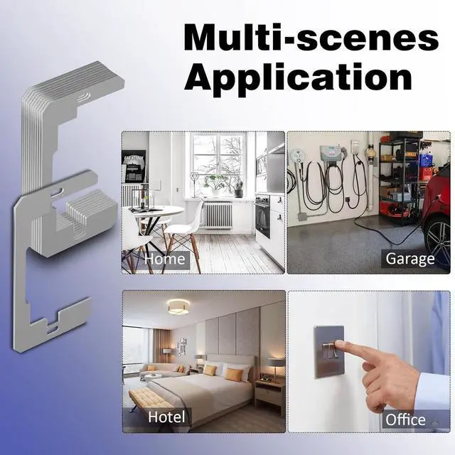 Alt view image 5 of 6 - Outlet Spacer,Flush Fit Device Leveling Plates for Wall Outlet Repair and Loose Electric outlets Fix,Self-Leveling Electrical Socket Extenders for Electrical Box and Switches