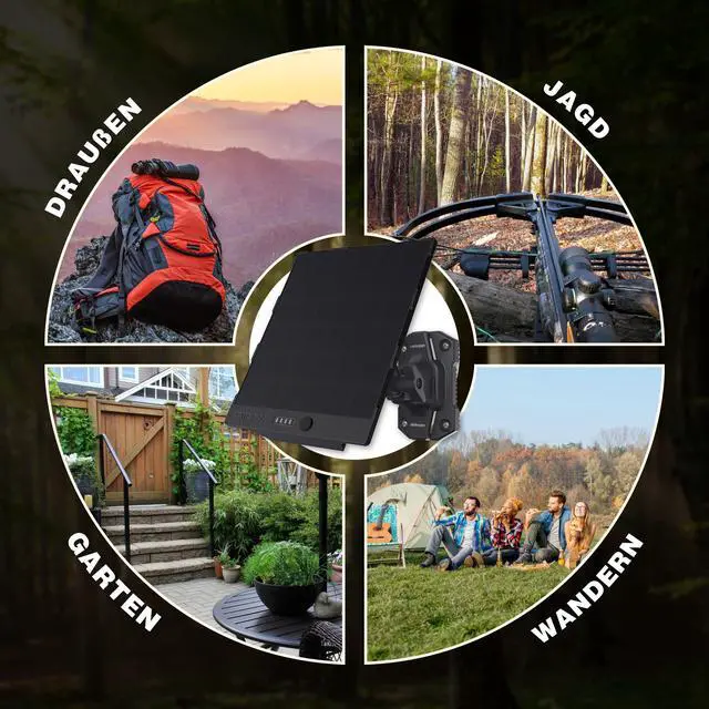 Alt view image 6 of 7 - Camojojo EnerG Solar Panel Portable for Trail Camera, Solar Charger Compatible with 6V / 12V Devices, 5000 mAh Rechargeable Li-ion Battery, up to 22% Convert Rate, IP66 Waterproof