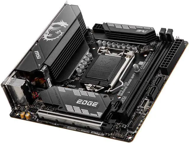 Alt view image 5 of 11 - MSI MPG B560I GAMING EDGE WIFI LGA 1200 Intel B560 SATA 6Gb/s Mini ITX Intel Motherboard