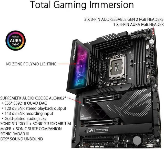 Alt view image 6 of 7 - ASUS ROG MAXIMUS Z790 HERO Intel LGA 1700 ATX Motherboard
