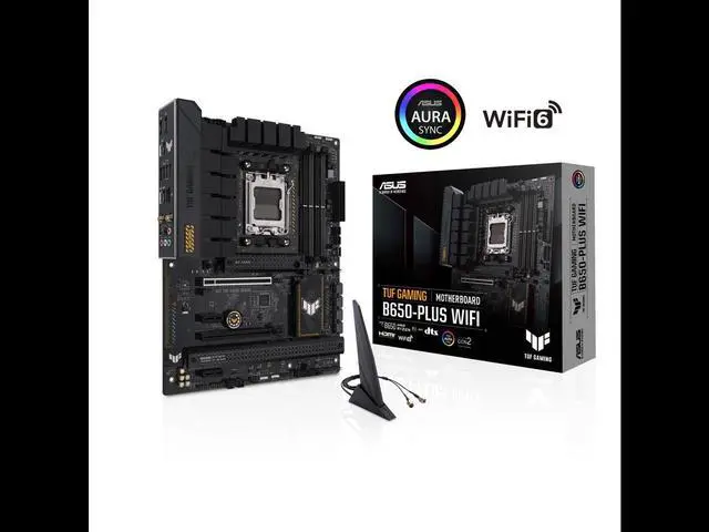 Main image of ASUS TUF GAMING B650-PLUS WIFI Socket AM5 (LGA 1718) Ryzen 7000 ATX gaming motherboard(14 power stages, PCIe 5.0 M.2 support, DDR5 memory, 2.5 Gb Ethernet, WiFi 6, USB4® support and Aura Sync)