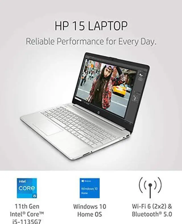 Alt view image 5 of 6 - HP Flagship 15 Laptop, 15.6" FHD (1920 x 1080), Intel Core i5-1135G7 4 cores, Intel Iris Xe Graphics, 16GB DDR4  256GB PCIe SSD, Bluetooth, HDMI, Windows 10 Pro