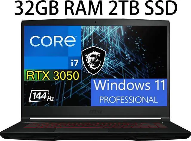 Refurbished: MSI GF63 Thin Gaming 15 Laptop, 15.6