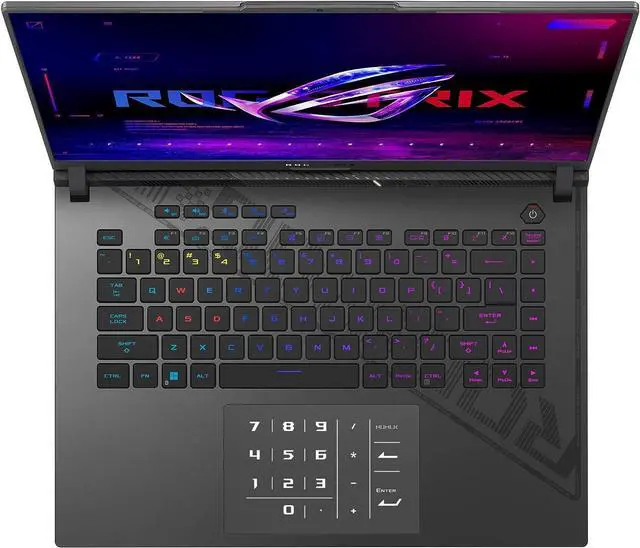 Alt view image 5 of 7 - ASUS ROG Strix G16 Gaming Laptop, 16" QHD 240Hz, Intel Core i9-13980HX 24 Cores Processor, NVIDIA GeForce RTX 4050 6GB GDDR6 Graphics, 64GB DDR5  1TB PCIe SSD, Bluetooth 5.2, Windows 11 Pro