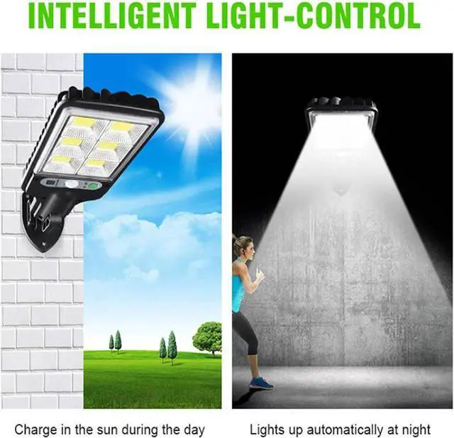 Alt view image 3 of 7 - UMEXUS Bright Solar Power LED Light PIR Motion Sensor Street Wall Flood Lamp Outdoor Garden Commercial Waterproof 1 pack TypeB-72LED COB