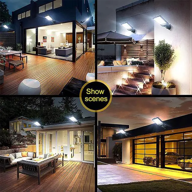 Alt view image 2 of 7 - UMEXUS LED 108 COB Solar Power Wall Light Outdoor IP67 Waterproof PIR Motion Sensor with Remote Control Garden Security Street Lamp