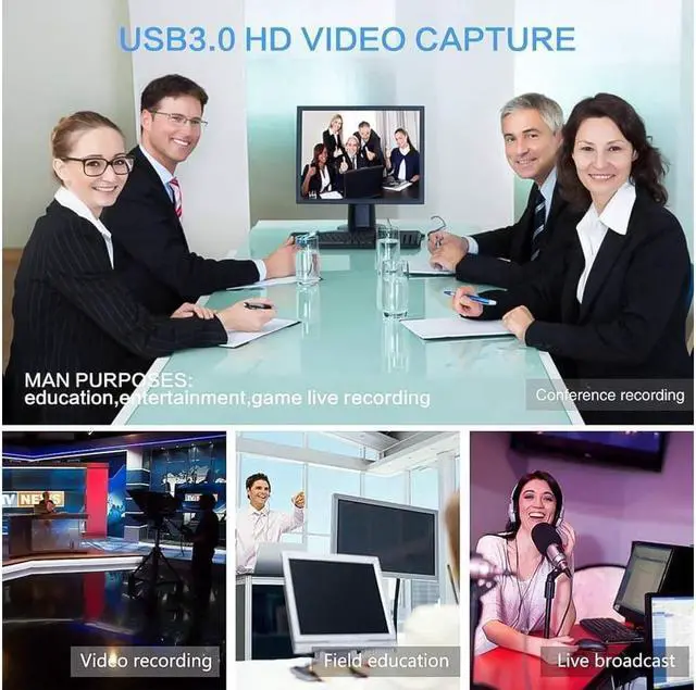 Alt view image 3 of 7 - USB 3.0 1080P HDMI Video Capture Card USB 3.0 HDMI Grabber Record Box For PS4 Game DVD Camcorder HD Camera Recording Live Streaming