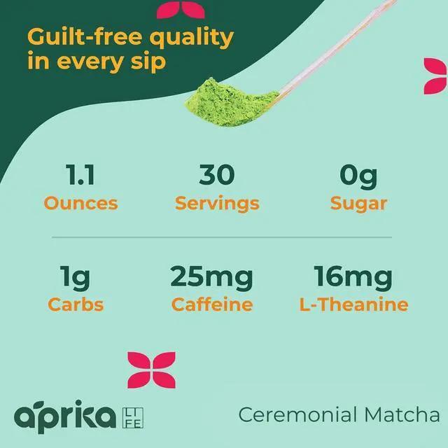 Alt view image 3 of 7 - AprikaLife Organic Matcha Powder, USDA & JAS Certified, No Sugar Added, Authentic Japanese Ceremonial Grade Matcha Green Tea Powder, 1.05 oz/30g