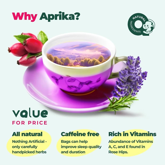 Alt view image 4 of 7 - Aprika Life Immune Support Tea with Soothing, Delicious Lemon Balm, Peppermint, Rose Hips, Chamomile, Lavender, Lemongrass. Rich in Vitamins & Antioxidants - 60 Bags