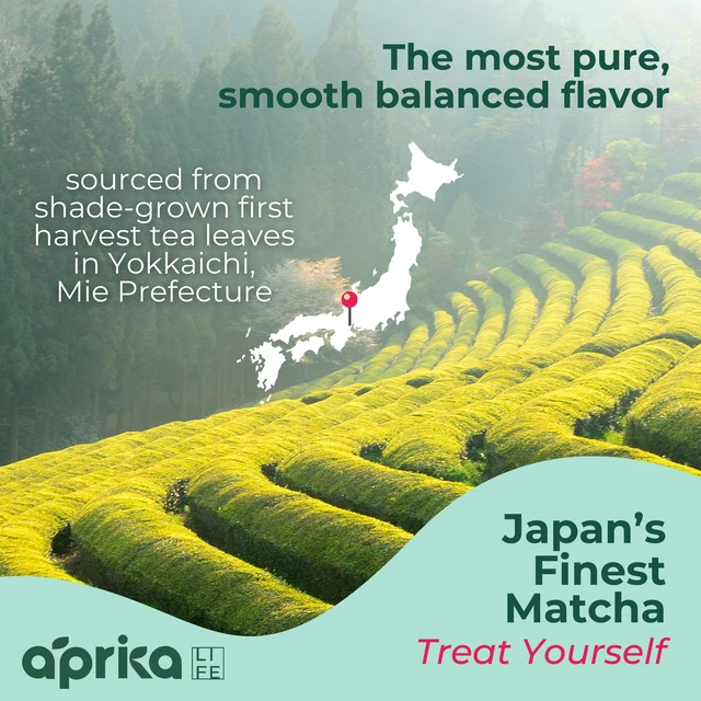 Alt view image 6 of 6 - Aprika Life Japanese Matcha & Hojicha Powder Set, 3-Pack, 30g Cafe Grade Matcha, 30g Ceremonial Matcha, 20g Hojicha Powder
