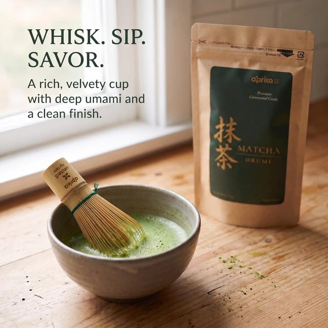 Alt view image 7 of 7 - Orumi Japanese Ceremonial Matcha Powder, 100 g | First Harvest Single-Origin Mie Matcha for Lattes & Tea