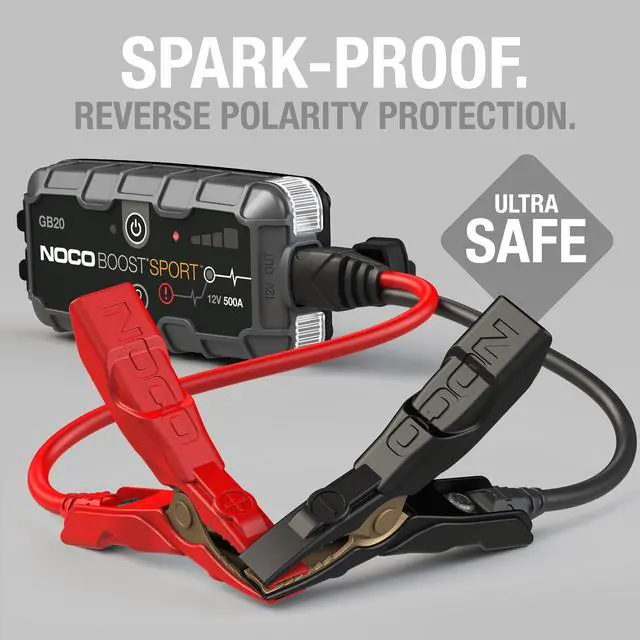 Alt view image 3 of 6 - NOCO Boost Sport GB20 500A 12V UltraSafe Portable Lithium Jump Starter - Reliable, Compact, Emergency Power