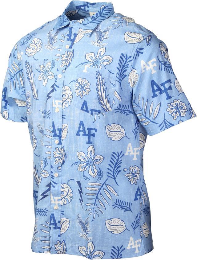 Wes and Willy Men's Air Force Academy Falcons Floral Shirt Button Up Beach Shirt