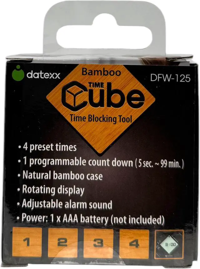 Alt view image 10 of 12 - TELEDEX DFW-125 BAMBOO TIMECUBE 1-2-3-4 MINUTES