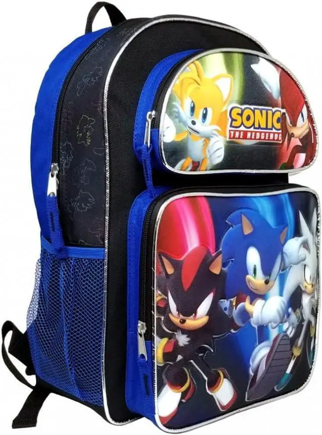 Main image of Sonic the Hedgehog 16 Inches Large School Backpack, Spacious Storage Capacity, Durable Construction, Comfortable to Carry, Vibrant Design, Versatile Usage