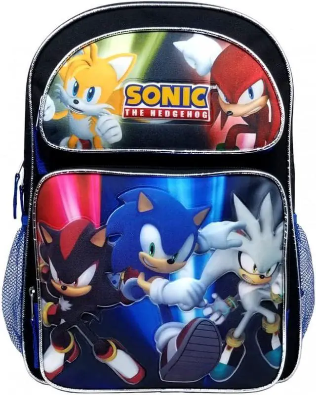 Alt view image 2 of 3 - Sonic the Hedgehog 16 Inches Large School Backpack, Spacious Storage Capacity, Durable Construction, Comfortable to Carry, Vibrant Design, Versatile Usage