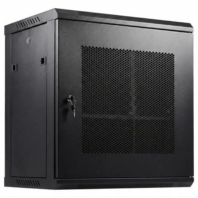 Main image of 12U Wall Mount Server Rack Cabinet, 19" Network Enclosure with Locking Vented Mesh Door, 15.5" Deep IT Equipment Rack, High Airflow Design, 200 lbs Load Capacity for Home Lab, Switch, and Audio/Video