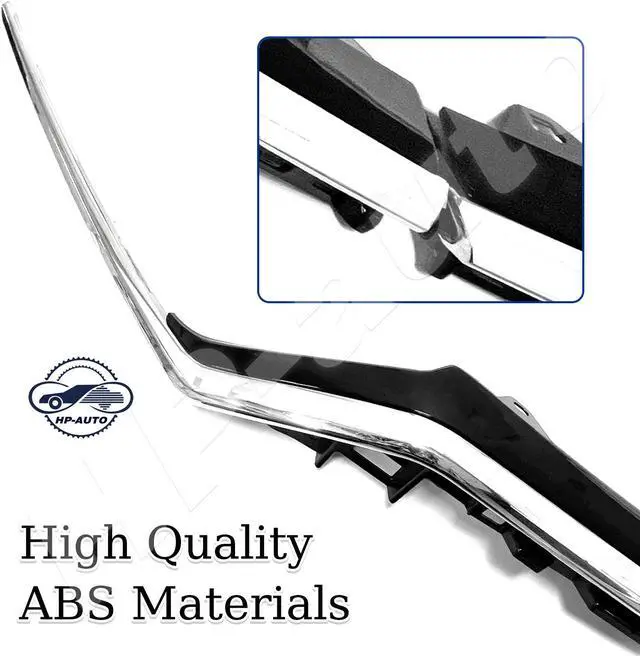 Alt view image 3 of 7 - Front Bumper Honeycomb Grille & Chrome Trim Decor Strip For 2020-2022 Honda CR-V