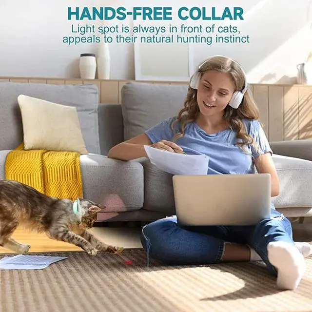 Alt view image 7 of 7 - Electric Smart Amusing Collar For Kitten,Interactive Cat Toy Pet Supplies