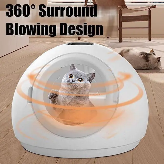 Alt view image 2 of 7 - New Cat and Dog Pet Drying Box Revolving Door Lock Dryer Pet Grooming Supplies Intelligent Temperature Control 360 Degree Circulating Air Cat and Dog Hair Dryer