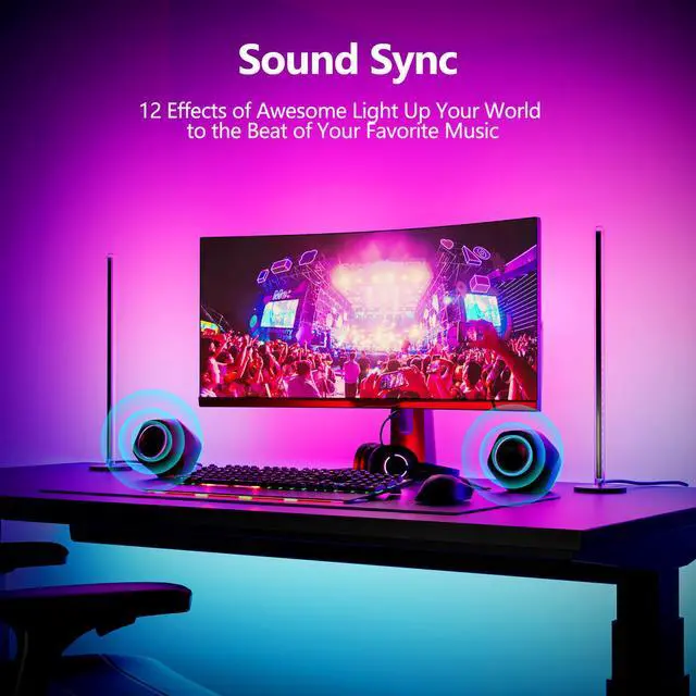 Alt view image 5 of 7 - Ambilight Monitor Backlighting with Color-match and Software Control DIY, Music Sync , LED Strip Lights and gaming light Bar set, Monitors Accessories Built for Gamers