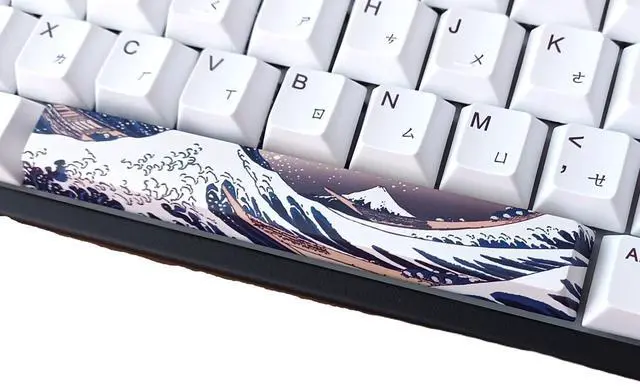 Alt view image 4 of 6 - KB Paradise VX80 RGB LED Backlight Great Wave Wired 80% 87Key TMechanical Keyboard, Black Case ,18 RGB Backlight Effects, Dye-sublimation keycap ,Hot Swappable,N-Key Rollover Kailh Box Red