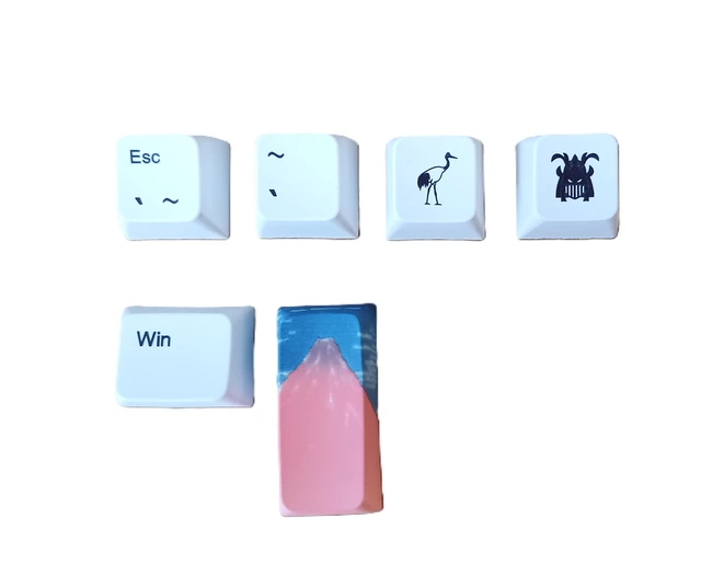 Alt view image 6 of 7 - KBParadise V65 Great Wave ,65% 68 Keys Mini Wired Mechanical Keyboard , NO Backlit, Hot Swappable , PBT Double Shot Keycap , Compatible with Windows , Cherry MX Brown