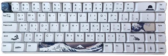 Alt view image 3 of 7 - KBParadise V65 Great Wave ,65% 68 Keys Mini Wired Mechanical Keyboard , NO Backlit, Hot Swappable , PBT Double Shot Keycap , Compatible with Windows , Cherry MX Brown