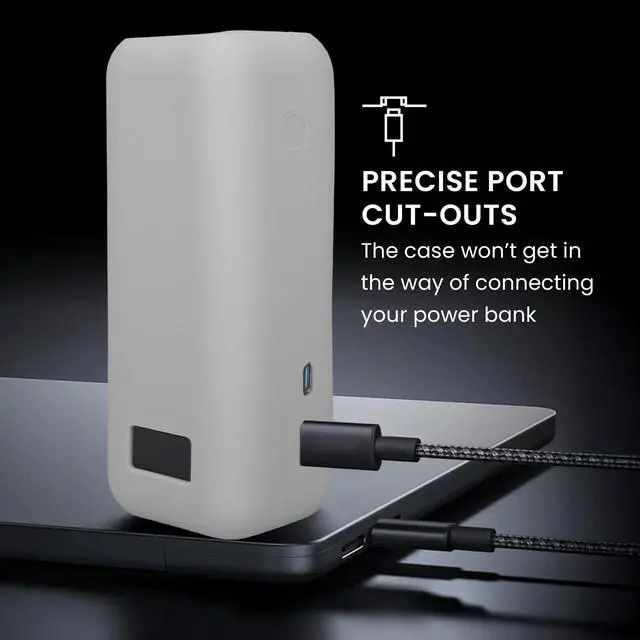 Alt view image 5 of 7 - kwmobile Case Compatible with Anker Power Bank 25000mAh (A1695H11) - Portable Powerbank Cover - External Battery Charger Bag, Shockproof - Grey