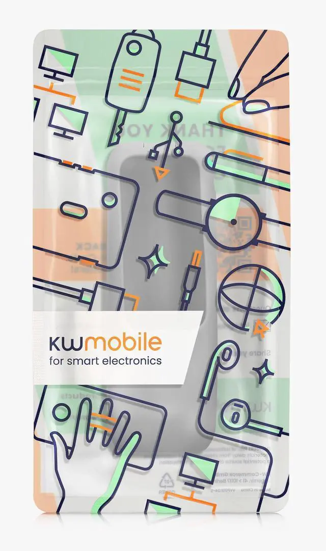 Alt view image 7 of 7 - kwmobile Case Compatible with Anker Power Bank 25000mAh (A1695H11) - Portable Powerbank Cover - External Battery Charger Bag, Shockproof - Grey