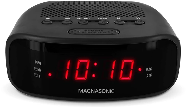 Alt view image 3 of 7 - Digital AM/FM Clock Radio with Battery Backup, Dual Alarm, Sleep & Snooze Functions, Display Dimming Option (EAAC200)