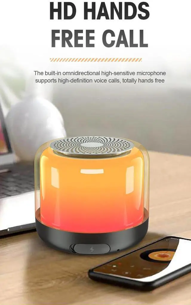 Alt view image 2 of 7 - Roopersnake Portable Bluetooth Speakers with Colorful Lights, Loud Sound, Small Bluetooth Speaker with Wireless Stereo Pairing, HiFi Sound, Long Playtime,for Shower,Home,Outdoor-W