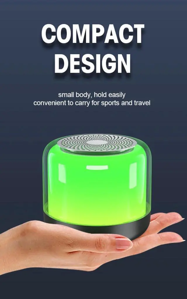 Alt view image 6 of 7 - Roopersnake Portable Bluetooth Speakers with Colorful Lights, Loud Sound, Small Bluetooth Speaker with Wireless Stereo Pairing, HiFi Sound, Long Playtime,for Shower,Home,Outdoor-W