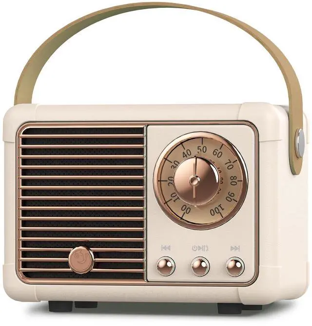 Main image of PRUNUS J-999 Retro Bluetooth Speaker,Vintage Decor,Mini Wireless Bluetooth Speaker,Cute Old Fashion Style Support USB/TF Card/AUX for Kitchen Desk Bedroom Office Party Outdoor(Yellow)