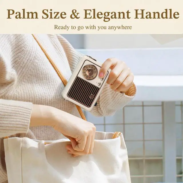 Alt view image 6 of 6 - PRUNUS J-999 Retro Bluetooth Speaker,Vintage Decor,Mini Wireless Bluetooth Speaker,Cute Old Fashion Style Support USB/TF Card/AUX for Kitchen Desk Bedroom Office Party Outdoor(Yellow)