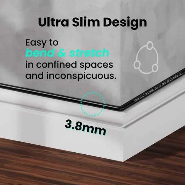 Alt view image 4 of 7 - CableGeeker Cat6A Ethernet Patch Cable 3FT 5-Pack Black, Slim Cat 6a Network Cable with 10Gbps Speed, 550MHz, Pure Copper, 28AWG for High-Speed Internet Ethernet Cord