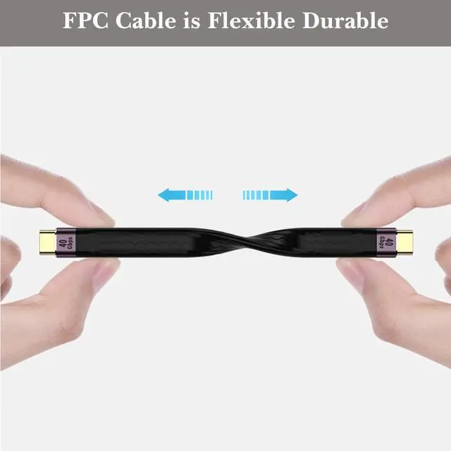 Alt view image 7 of 7 - YoungSelly Short-line(2/5FT) USB C to Type C Cable,Support Thunderbolt 4/3,USB 4, PD 100W Quick Charge,8K 4K Display,40Gbps Data Transfer Sync. Transfer for External Docking,MacBook,Phone