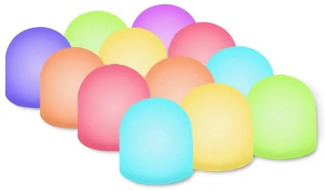 Main image of Color Changing Mini Nightlight, Multicolor LED Mood Lighting - Night Light for Bedroom, Bathroom, Living Room - Battery Powered (Pack of 12)