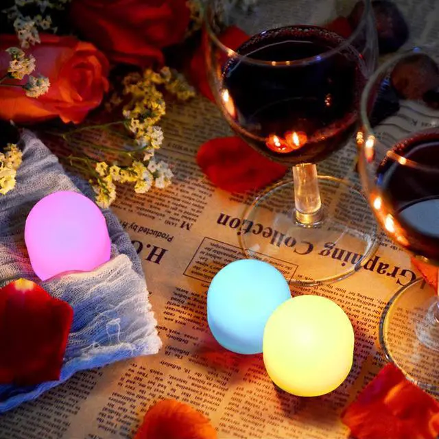 Alt view image 5 of 7 - Color Changing Mini Nightlight, Multicolor LED Mood Lighting - Night Light for Bedroom, Bathroom, Living Room - Battery Powered (Pack of 12)