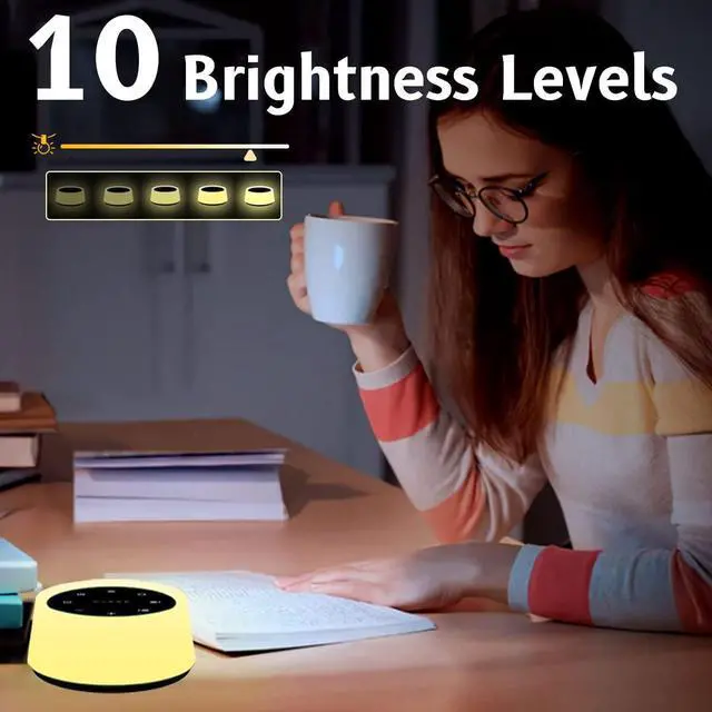 Alt view image 4 of 7 - Sound Machine and White Noise Machine with 30 Soothing Sounds 12 Colors for Kids Adult Baby Night Light with Memory Function for Home Office (Black)