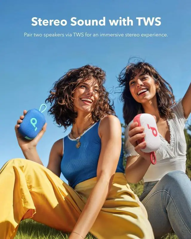 Alt view image 6 of 6 - soundcore Select 4 Go Bluetooth Shower Speaker by Anker, IP67 Waterproof/Dustproof, Portable Wireless Speaker, 20H Playtime, Floatable, Powerful Sound, Electronics for Outdoors/Home/Office/Travel-Blue