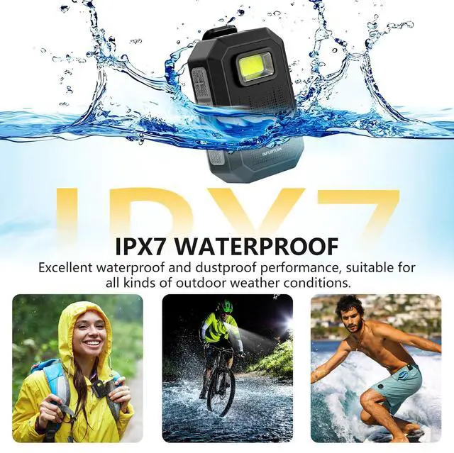 Alt view image 2 of 7 - Wearable Bluetooth Speaker IPX7 Waterproof Clip on Speaker, Mini Bluetooth Speake/Clean Sound/Stereo Pair/Wireless Running Speake Built-in Mic/Lightweight for Audiobooks Outdoor Golf Work Pool
