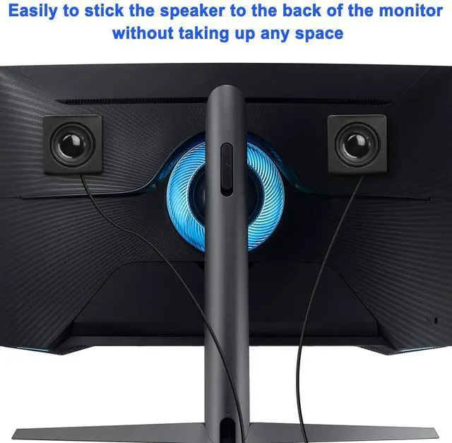 Alt view image 6 of 7 - XMSJSIY Mini Computer Speaker for Desktop PC 3.5mm TRS Input with Volume Control USB Powered Stereo Hidden Type Small Speakers for PC Laptop Phone Notebook -1.2M/3.9FT 1 Pair