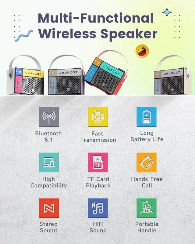 Alt view image 3 of 6 - Retro Bluetooth Speaker, Vintage Decor, Small Wireless Bluetooth Speaker, Cute Old Fashion Style for Kitchen Desk Bedroom Office Party Outdoor Kawaii