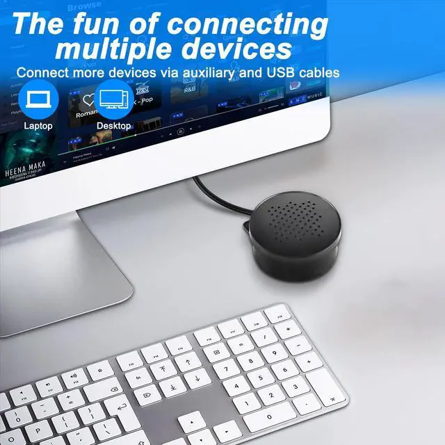 Alt view image 6 of 7 - MEIRIYFA Computer Speakers for Desktop/PC, USB Powered Portable Small PC Speaker with Volume Control for Laptop, Tablets, Monitor