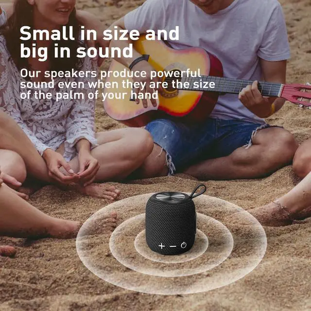 Alt view image 6 of 7 - FIGMASU Portable Bluetooth Speakers Wireless Mini Speaker Bluetooth 5.0, 360 HD Surround Sound Stereo, IPX7 Waterproof for Travel, Pool and Outdoor Shower Speaker