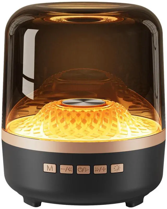 Main image of Bluetooth Speaker with HD Sound and Lights, Portable Wireless, Long-lasting battery life, TWS Pairing, for Home/Party/Outdoor/Travel/Beach, Stocking Stuffers, White Elephant Gifts for Adults (Black)