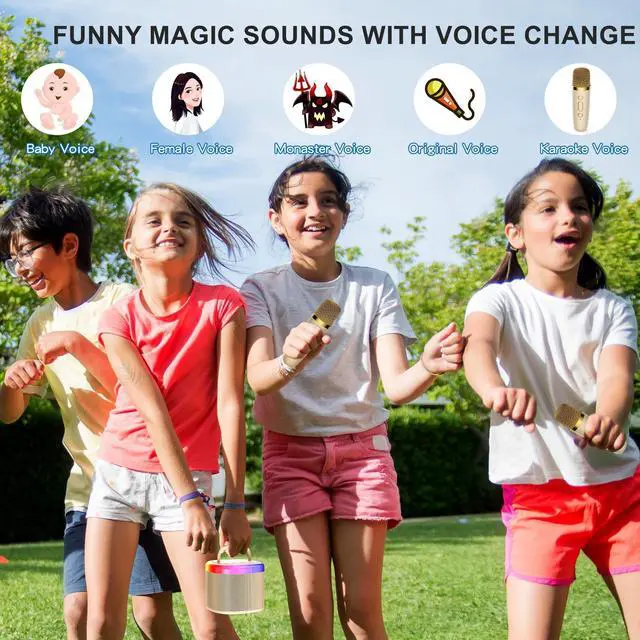 Alt view image 4 of 7 - HWWR Kids Karaoke Machine: Mini Karaoke Machine with Microphone for Home Party, Kids Christmas Halloween Birthday Gifts, Music Toys for Girls Boys Teen Age 3, 4, 5, 6, 7, 8, 9, 10, 11, 12+