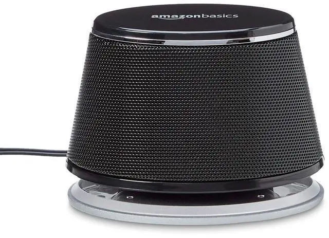Alt view image 4 of 4 - Amazon Basics Stereo 2.0 Speakers for PC or Laptop, 3.5mm Aux input, USB-Powered, 1 Pair, Black