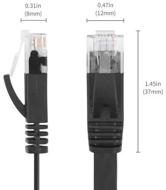 Alt view image 6 of 7 - Iskueal Retractable Ethernet Cable - 3ft Cat6 Flat Network Cable with RJ45 Connectors for High Speed LAN, Internet, Gaming - Compatible with PS4, Router, Switch - 2 Pack.